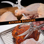 KEKEGO Heavy Duty Kitchen Scissors, Multifunctional Kitchen Shears for Food, Poultry, Meat & Herbs, Dishwasher Safe Cooking Scissors for Home & Professional Use