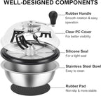 MELONFARM 13 in Bud Leaf Bowl Trimmer, Bowl Trimmer with Switchable Stainless Steel Blades & Clear Visibility Dome, Hand Twist Spin Cutting Bud Trimmer for Buds, Flowers, Hydroponics Plants