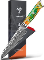 5 Inch Utility Knife - Fruit and Vegetable Knives, 67 Layers Forged Damascus Steel & Resin Handle - Yao Series