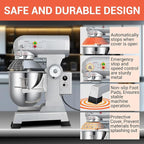 30 QT Stand Mixer, Commercial Industrial Grade Kitchen Electric Food Mixer with Stainless Steel Bowl, 3 Types of Mixing Tools, Built for Professional Baking: Effortlessly Handles Large Recipes