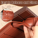Chocolate Bar Molds Silicone 2-Pack, Large 8.1x7.1 Inch Deep Cavity with 100 Storage Bags & Scraper Tool Kit - Food-Grade BPA-Free for Thick Filled Homemade Candy, Energy Bars, Gifting