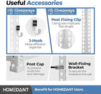 HOMEDANT 5 Tier Laminated White Boltless Metal Shelving Unit Adjustable Garage Storage Utility Rack Heavy Duty Shelves Organization Shelf Warehouse Pantry 28" W x 12.3" D x 59.5" H 10Pack