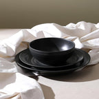 Stone Lain Orbit 16-Piece Dinnerware Set Stoneware, Charcoal