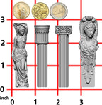 Art Mold for Polyclay Air Dry Clay Plaster, Decorative Column and Sculpture Statue