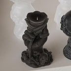 4 Inch Skull Rose Candle Resin Mold - Resin Casting Silicone Molds for Home Decor & Candle Making Wave Spiral Mold
