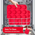 Redfly 3 Pack Silicone Muffin Pan & Cupcake Pans for Baking - 12 Cup Regular Size BPA Free Egg Bites Molds