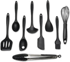 Chef Craft - Premium Silicone Kitchen Tools and Utensils Set, Non-Scratch, Withstands Temperatures up to 450°F, BPA-Free, 9 Piece Cooking Utensils Set, Black