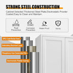 71" Tall Metal Storage Cabinet, Kitchen Pantry Storage Cabinets with Doors and 4 Shelves, White Pantry Cabinet, Utility Kitchen Cupboard, Large Steel Cabinets for Dining, Office, Living Room