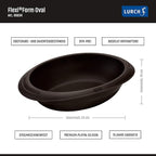 LURCH Germany Flexiform Oval Bread Pan For Baking All Kinds Of Bread | Mold Is Made Of 100% BPA-Free Premium Platinum Silicone | 9.4" x 7.1" - Brown