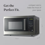 Farberware FM09WEISS Microwave, 0.9 Cu. Ft, Stainless Steel