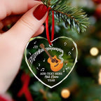 Customized Guitar Christmas Glass Ornaments, Personalized Guitar Player Xmas Ornament with Text Name & Year, 2025 Christmas Ornament Gift for Guitarist Teacher, Instrument Xmas Tree Decor