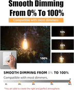 Lumiverse 36 Pack E26 led Bulb 60 watt dimmable Vintage LED Edison Bulbs 5.5W, 60W Equivalent, 2700K Soft White, Antique Style ST19/ST58 LED Light Filament Bulbs, CRI 90+, E26 Base