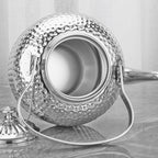 SANQIAHOME Antique 1.2L (40Oz) Stainless Steel Teapot with Infuser Silver