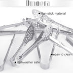 12 Pack Premium Small Serving Tongs, Dmoera Mini Stainless Steel Appetizer Tongs, 5Inch,5.2Inch(12.7cm)
