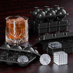 Bangp Large Ice Cube Tray for Whiskey,Perfect Etched Ice Cubes, Big Ice Cube Mold for Cocktails,Whiskey (Etched Sphere)