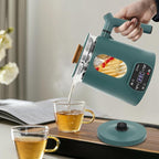 Electric Kettle,Temperature Control Glass Tea Maker LCD Display,Water Boiler & Heater With 360° Swivel Base and 6 Different Kinds of Functions For Coffee,Tea,Milk,Water,Hot Chocolate (Green)