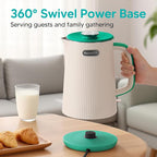 Nueve&Five 1.7L (57oz) Large Electric Kettle Perfect for 7+Cups of Tea and Coffee,2 quarts Double Wall Big Electric Tea Kettle,Auto Shut Off,1200W Hot Water Kettle Electric -Green