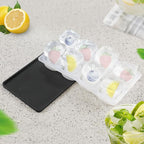 LONGFITE Collapsible Ice Cube Trays 2 Pack Silicone Foldable Folding Large Ice Cube Molds with Lid and Soft Bottom for Easy Release