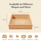 Cambie Large Square Vanilla Tart Shells, 71mm (2.8") Diameter, French Style Tart Shells, White Chocolate Coating, Pack of 24