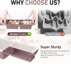 Silicone Freezer Tray with Lid Soup Freezer Container Molds with Steel Reinforced Rim Large Ice Cube Tray Makes 4 Perfect 2 Cup Portions Cubes Storage Food Meal Prep Containers Cookware 2 Pack