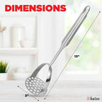 Potato Masher Cooking Utensil, Stainless Steel - One Piece, Dishwasher Safe - Heavy Duty Masher Kitchen Tool for Beans, Avocado, and More