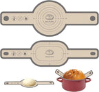 Silicone Bread Sling Oval and Round, 2 PCS Nonstick＆Reusable Bread Baking Mats, Easy-To-Clean Dutch Oven Liners, Sourdough Bread Baking Supplies