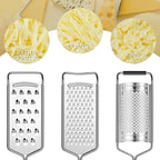 Cheese Grater, Sopito 3 Packs Stainless Steel Lemon Zester Grater with Silicone Handle for Cheese, Chocolate, Spices, and More