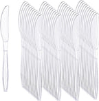 Liacere 360PCS Clear Plastic Knives Disposable - Heavy DutyBPA-Free - Heat Resistant, Solid and Durable Disposable Knives Bulk, Premium Plastic Knives Heavy Duty for Party Supply