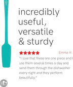 UpGood Silicone Spatula Set 600°F - High Heat Resistant Nonstick, Small and Large Kitchen Spatulas - Flexible BPA Free Professional Grade Cookware - Utensils for Cooking, Baking, Mixing(4 Pcs, Teal)