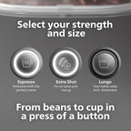 Philips Baristina Espresso Machine+Milk Frother Bundle. Real espresso. Compact coffee machine, portafilter, grinder, Cafe Crema. Dairy & Non-Dairy Milk foam. Hot & Cold. Easy Clean. Black (BAR303/60)