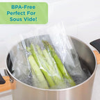 Home Logic Vacuum Bags for Food Sealer Rolls 3"x11" 20ft long rolls 3pk for Freezer and Sous Vide - Microwave Safe clear
