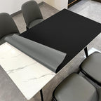 Leather Table Cover,1.8mm Thick,48x72 Inch Table Protector,Table Protector for Dining Room Table,Dining Table Cover,Table Cover Protector,Table Pads for Dining Room Table(Black+Gray,48x72)