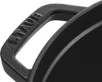 STAUB Cast Iron Dutch Oven 5.5-qt Round Cocotte, Made in France, Serves 5-6, Black Matte