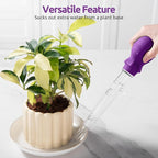 U-Taste 1.5oz Angled Turkey Baster - 228.2ºF Heat Resistant Food Grade Tritan and Silicone Large Octopus Bulb Baster Set with Cleaning Brush for Cooking Basting Meat Poultry Beef Chicken (Purple)