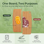 Dishwasher Safe Bamboo Cutting Boards 15.4x11.7in Heat-Resistant Chopping & Charcuterie Board with Juice Groove, Durable Lightweight Kitchen Essentials for Meat, Vegetables, Easy Clean