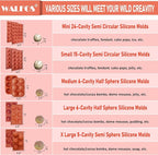 Large 6-Cavity Semi Sphere Silicone Mold, Half Sphere Silicone Baking Molds for Making Chocolate, Cake, Jelly, Dome Mousse (2 Packs)