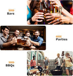 QTLCOHD 20 Pack Flat Bottle Opener 7 Inch Stainless Steel Bottle Openers Bulk Black Beer Bottle Opener Bartender for Kitchen Bar or Restaurant