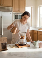 AGOGO Pour Over Coffee Maker Glass - 6/8/10 Cup Barista Kit with 304 Stainless Filter for Home, Office, Camping, Cafes - Easy Clean Coffee Dripper Set (Rag&Brush Included) (10 Cup/34 oz-Diamond Shape)