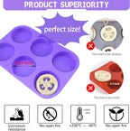 Moukiween Big Round Silicone Soap Molds, 3 Inch Cylinder Silicone Mold for Loofah Soap Making, Shower Steamer, Bath Bombs, Lotion Bars (Set of 2)