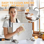 Magnetic Knife Block Without Knives, Stainless Steel Magnetic Knife Holder Stand with Strong Knife Magnet, Double-Sided Knife Magnetic Strip Knifes Storage Organizer for Kitchen Counter Top