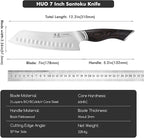 SHANGDAO 7 Inch Japanese Santoku Chef Knife, VG10 Stainless Steel Kitchen Cooking Knife with Pakkawood Handle Gift Box