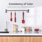U-Taste Silicone Spatula Set with 480 Degrees Fahrenheit Heat Resistant (Red)