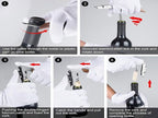 Professional Waiter Corkscrew Wine Key for Bartenders Set of 3,With Long Rosewood Handle Stainless Steel Handle Wine Opener for Bar Restaurant Waiters, Sommelier, Bartend (Black Wood 3 Packs)