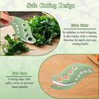 Herb Stripper Tool 9 Holes with Herb Cutter, Stainless Steel Herb Leaf Stripping Tool, Herb Cutter Tool, Herb Leaf Peeler for Fresh Herbs Collard Greens Thyme Basil Rosemary Stripper, Dishwasher Safe