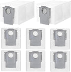 8 Pack Dust Bags Compatible With Roborock Q Revo Qrevo S Qrevo MaxV Qrevo Pro Qrevo Curv Qrevo Edge Qrevo Slim Qrevo Master S8 MaxV Ultra S8 Max Ultra Robot Vacuum Bags Disposable Bag Accessory