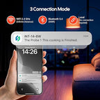 INKBIRD WiFi Wireless Meat Thermometer with 360°Readable LCD Standalone Base，4 Probes Digital Food Meat Thermometer with Remote Control for BBQ, Grill, Oven, Smoker, Rotisserie, Kitchen