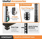 HOMEDANT 5 Tier Storage Shelves Adjustable Laminated Boltless Garage Metal Shelving Unit Heavy Duty Utility Rack Shelf Warehouse Pantry Closet Kitchen 35.9" W x 16.2" D x 71.3" H 1Pack