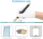 Glass Cutter 2mm-20mm, Upgrade Glass Cutter Tool, Pencil Style Oil Feed Carbide Tip for Glass Cutting/Tiles/Mirror/Mosaic.
