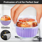 EUSOAR Aluminum Foil Baking Cups with Lids, Light Purple 50pcs 5oz Creme Brulee Ramekins Disposable, Muffin Liners Cups，Mini Cheesecake Foil Pans Dessert Containers with Lids for Party Favor Birthday