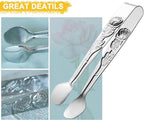 6PCS Mini Serving Tongs 5-Inch Small Sugar Tongs, Tiny Stainless Steel Kitchen Tong for Appetizers, Tea Party, Coffee Bar, Desserts (Silver)